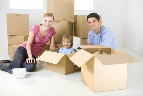 Professional movers handling a flat move in the Upminster Bridge area