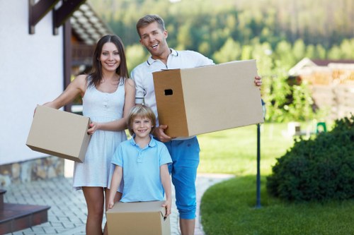 Local house removals service in Upminster Bridge with moving team and home loading