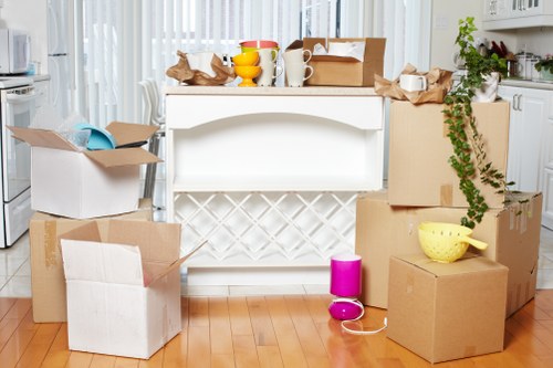 Furniture being prepared for a local home relocation