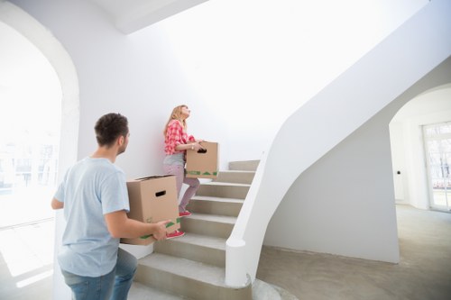 Prepared boxes and furniture for a move with a van service in Upminster Bridge