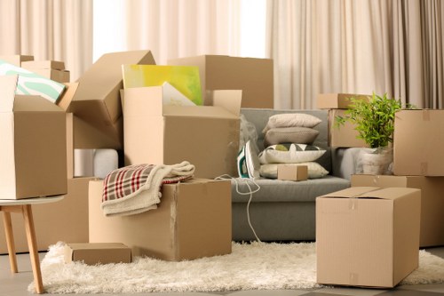 Furniture being handled carefully during a local house removal
